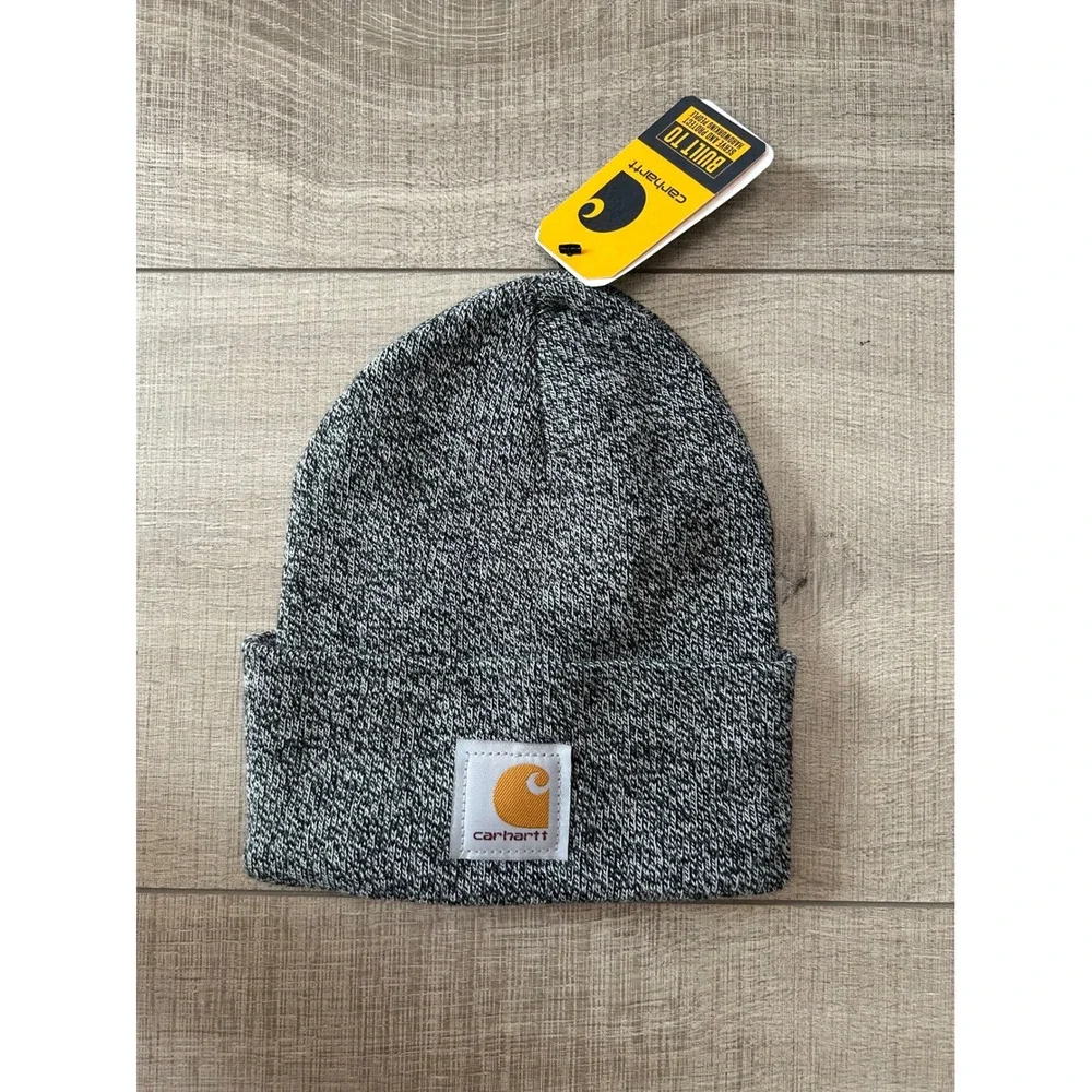 Carhartt Gray A18 Watch Hat Beanie Bear Mascot Logo NWT